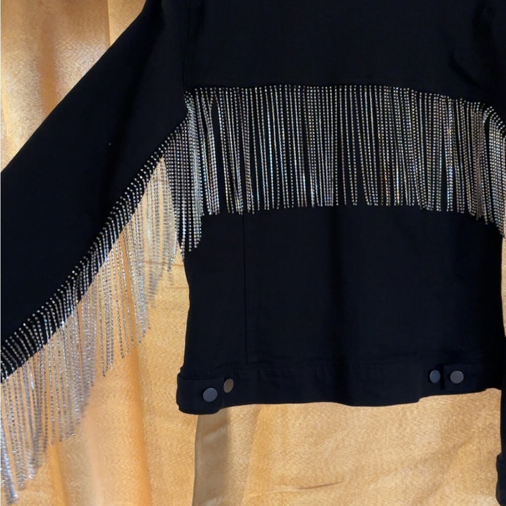 Black Jacket with Silver Fringe